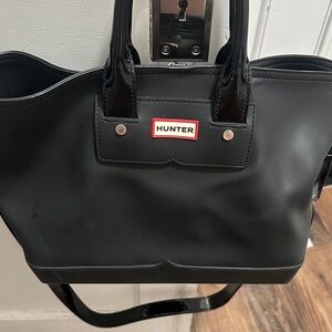 Hunter Glossy Black Handbag